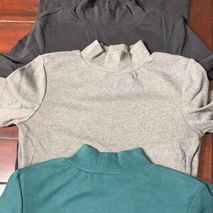 Set of 3 Zara Mock Neck ribbed tshirt dresses
